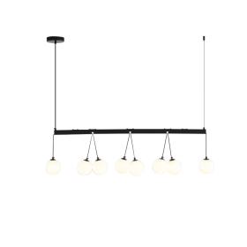 Broghan 8 - Light Sphere Globe Chandelier No Bulb (Option: Black White)
